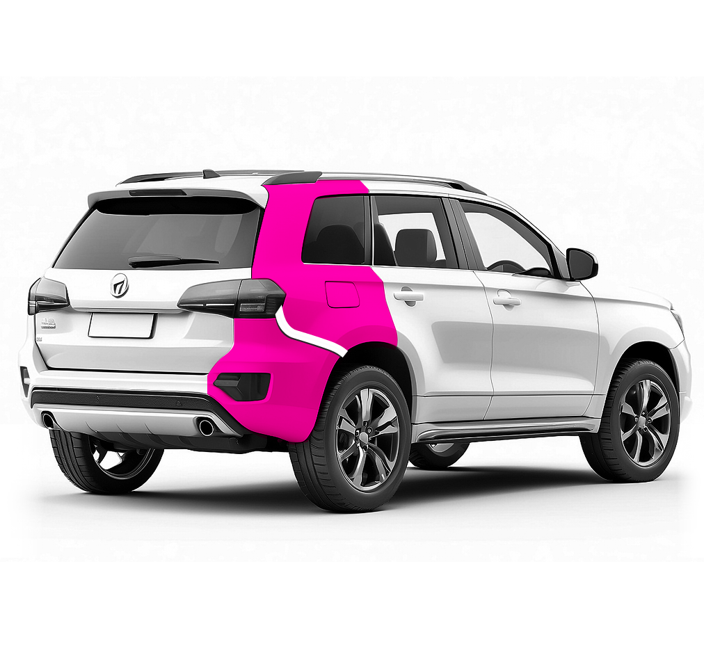 Right Rear Quarter & Rear Side Bumper