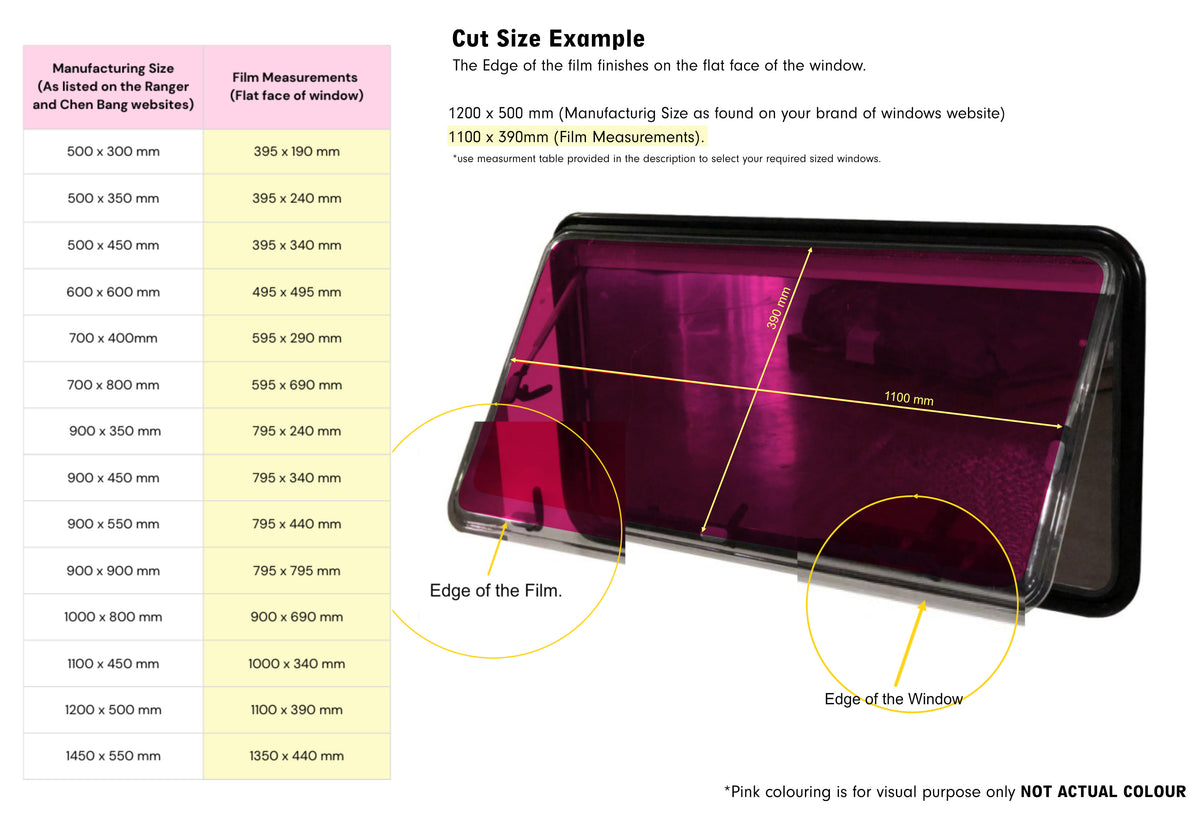 BushWrapz PPF To Suit Ranger Or Cheng Bang Idea Style Caravan Windows